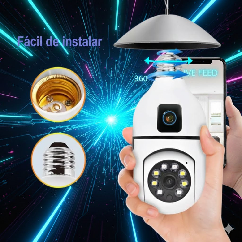 Cámara 360 Bulb Guard Protege tu hogar las 24 horas desde tu celular