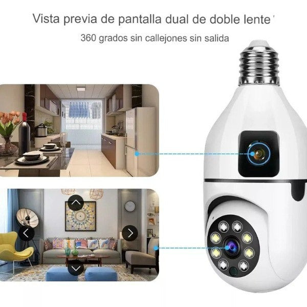 Cámara 360 Bulb Guard Protege tu hogar las 24 horas desde tu celular